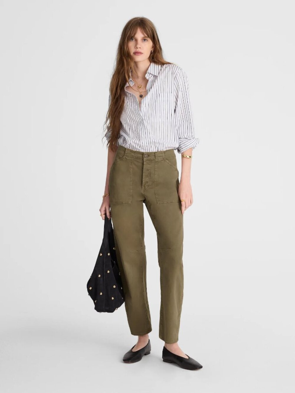 Madewell High Rise Utility Fatigue Pants Tan Khaki - 27